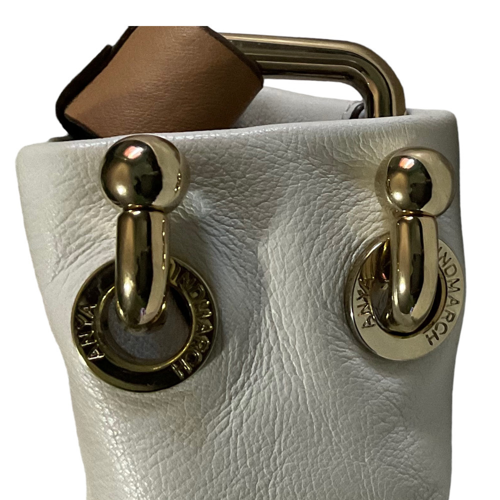 ANYA HINDMARCH BAG HOOK HANDLE LEATHER SHOULDER SATCHEL - Picture 7 of 16